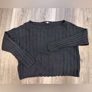 Garage Ribbed Knit Off the Shoulder Sweater, Size M